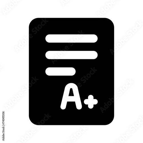 report card glyph icon
