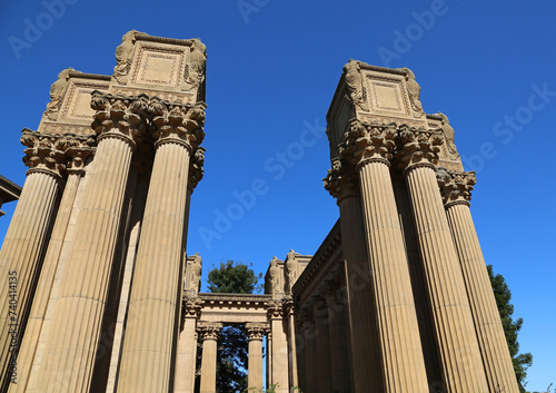 The front of colonnade - The Palace of Fine Arts  San Francisco  California