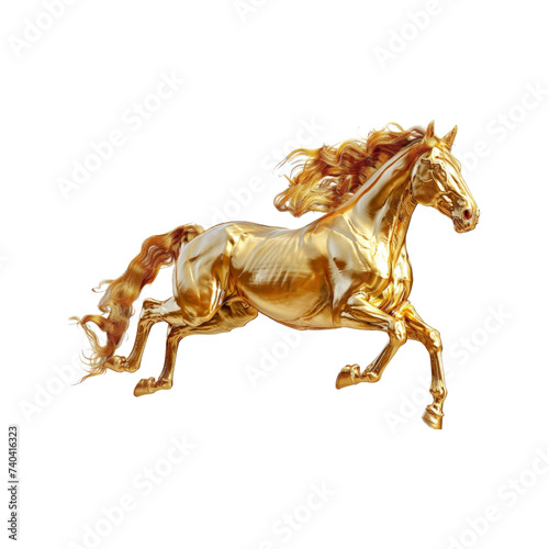 A_golden_flying_horse_is_running