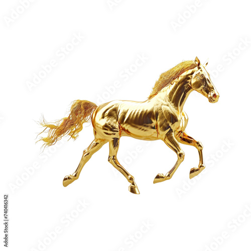 A_golden_horse_is_running