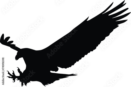 Bald eagle silhouette illustration