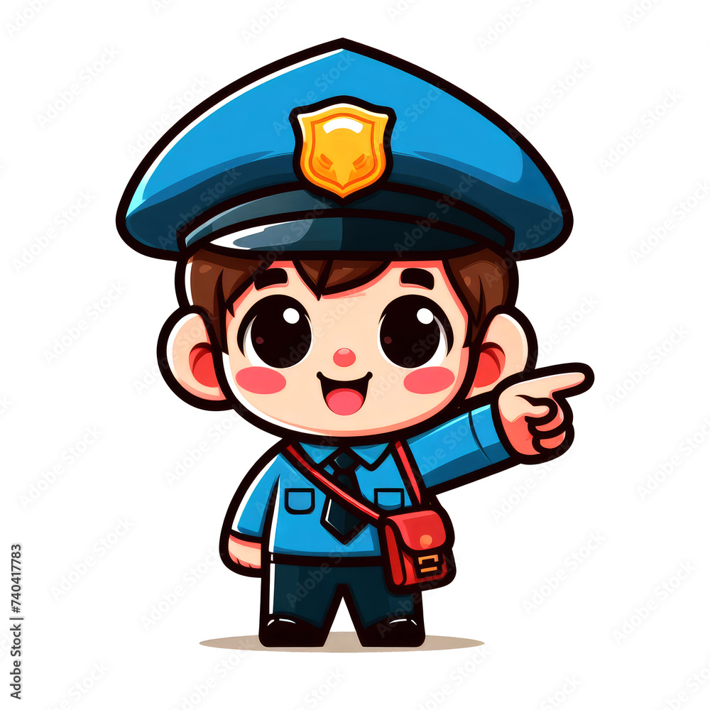 character kid officer cute character kid officer cute