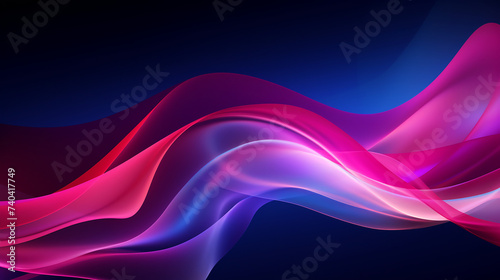 Abstract Colorful Light Waves Flowing, Dynamic and Fluid Digital Art Concept