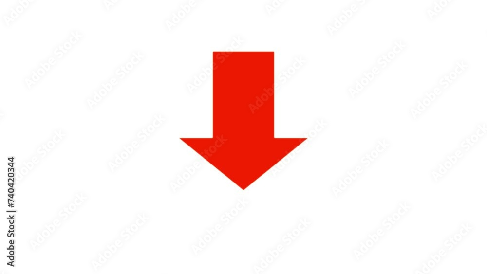 Animated arrow bouncing slide to down