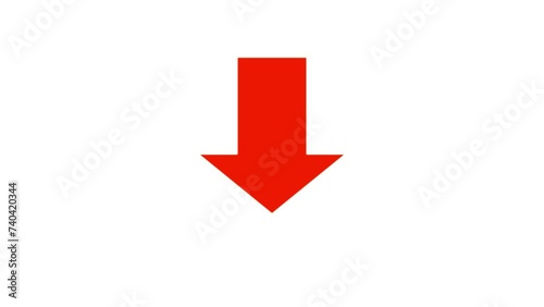 Animated arrow bouncing slide to down photo
