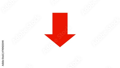 Animated arrow bouncing slide to down
