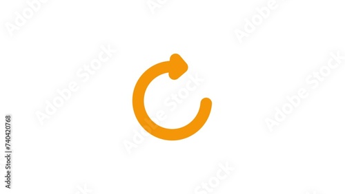 Circle arrow refresh icon rotation animation Motion graphic design photo