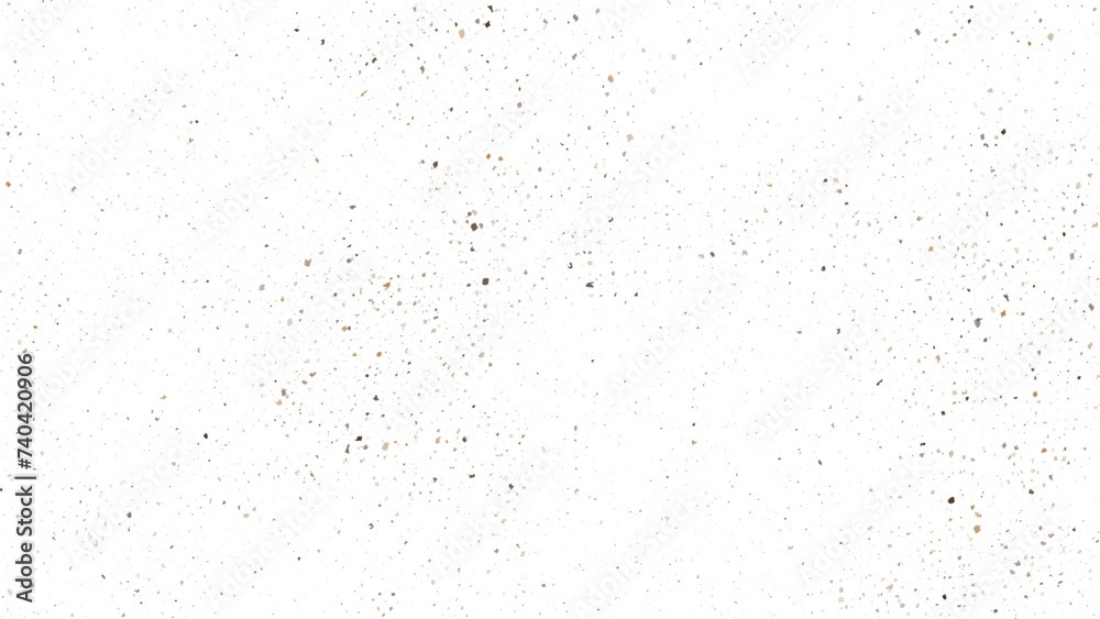 Brown grainy dust falling on white background. Abstract vector noise. Small particles of debris and dust. Abstract texture for design and decoration