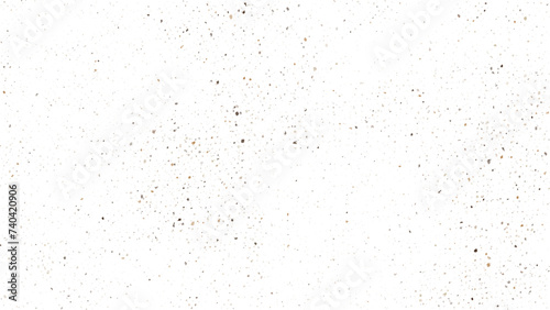 Brown grainy dust falling on white background. Abstract vector noise. Small particles of debris and dust. Abstract texture for design and decoration