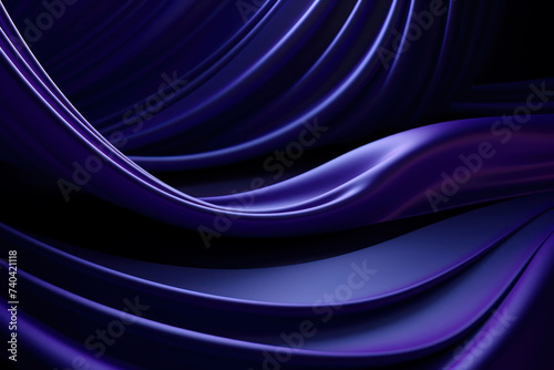 Abstract sculpture blue smooth purple.