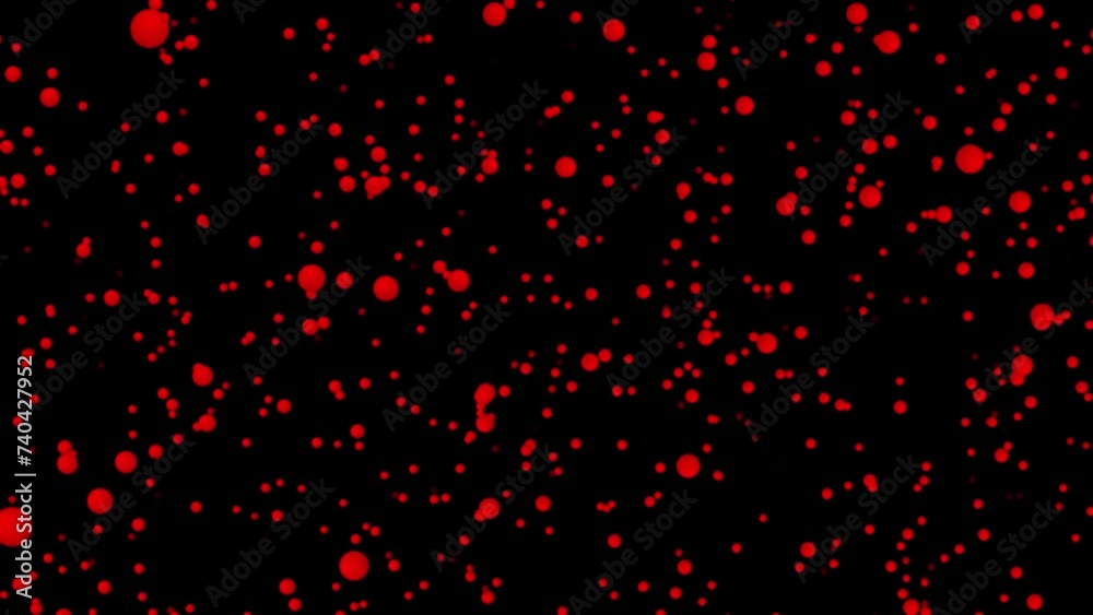 falling red particle