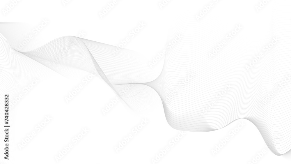  Colorful shiny wave with lines created using blend tool. Curved wavy line ,smooth stripe. Design element.