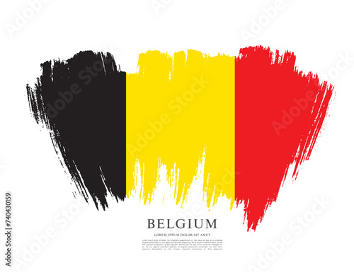 Flag of Belgium, brush stroke background