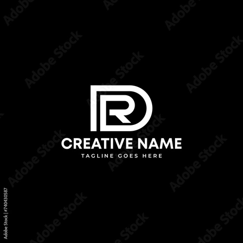 Abstract letter RD logo design