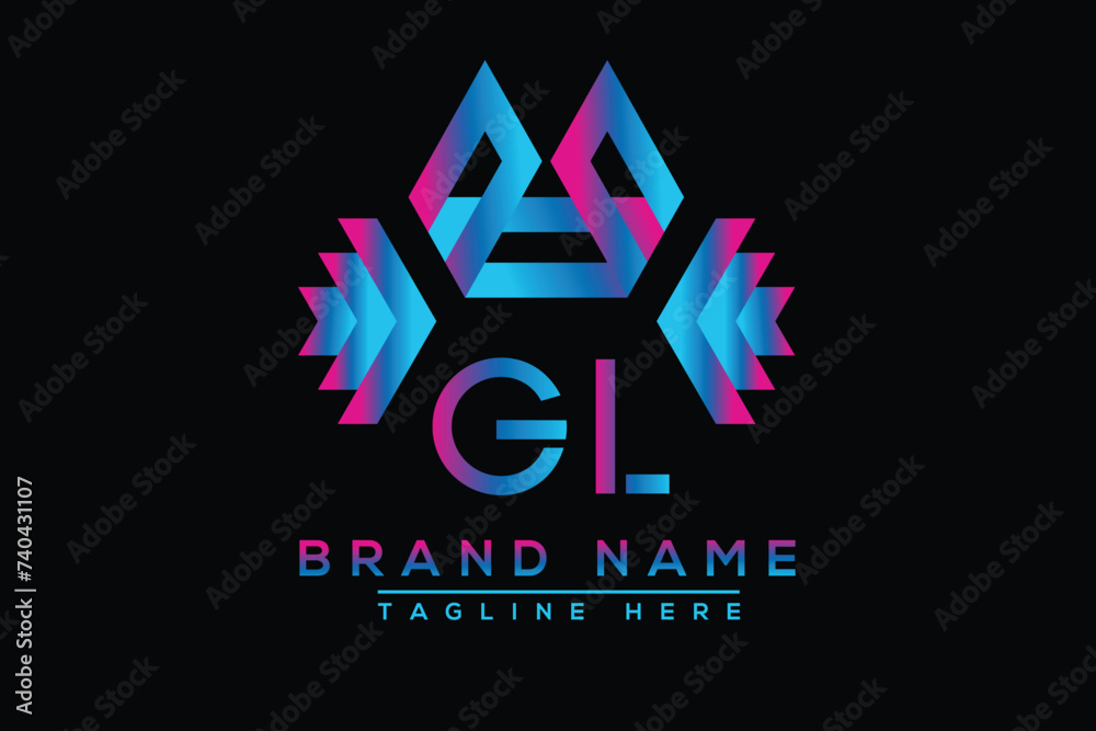 Blue GL letter logo design. Vector logo design for business. Blue GL letter logo design. Vector logo design for business.