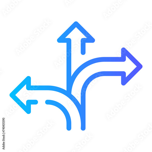 decision making gradient icon