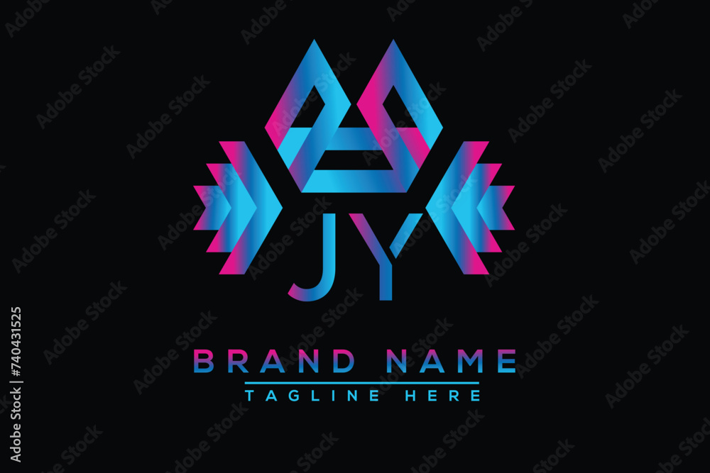 Blue JY letter logo design. Vector logo design for business. Blue JY letter logo design. Vector logo design for business.