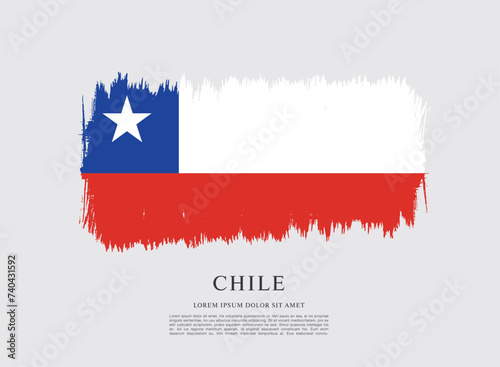 Flag of Chile, brush stroke background Free Download Flag of Chile, brush stroke background - GFXLoad