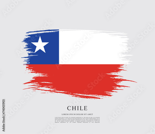 Flag of Chile, brush stroke background Free Download Flag of Chile, brush stroke background - GFXLoad