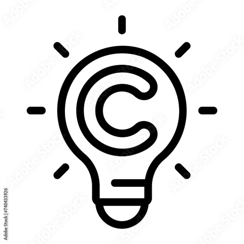 intellectual property line icon