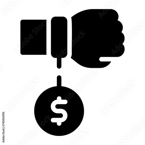 debt glyph icon