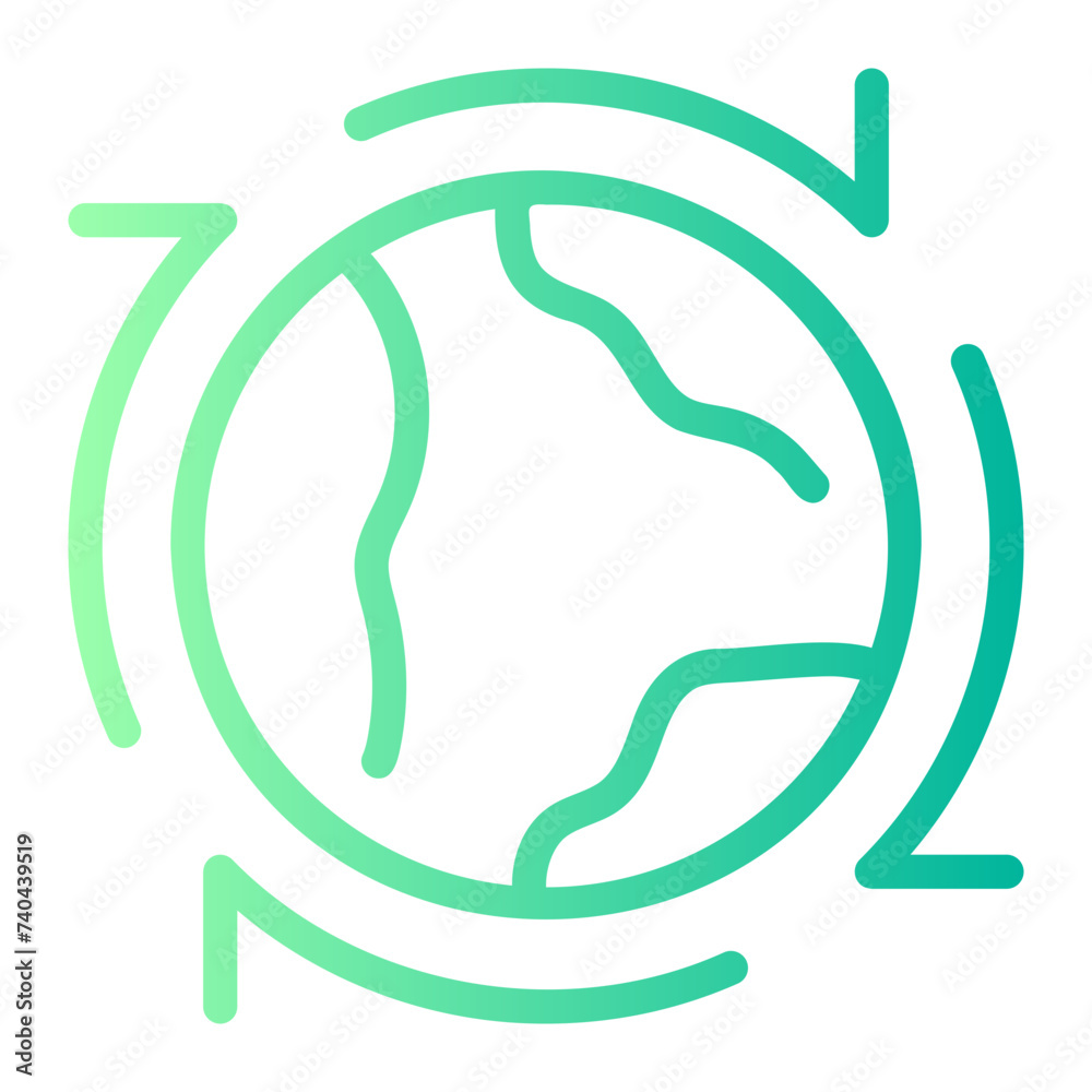 Fototapeta premium global distribution gradient icon