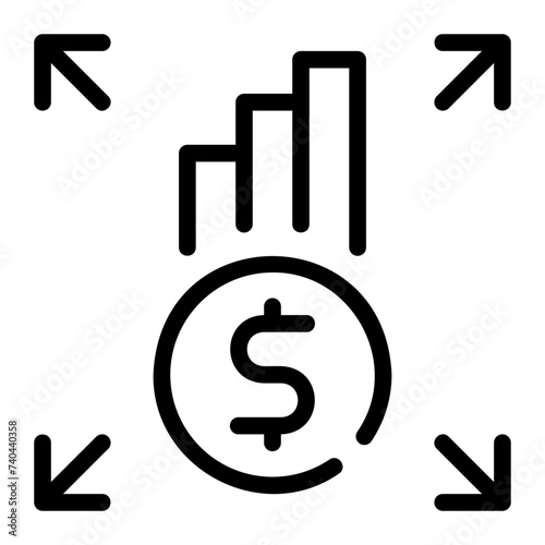 decentralization line icon