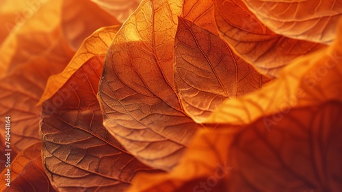Macro Leaf Symphony: Close-ups of dry leaves in a mesmerizing, wavy rhythm.