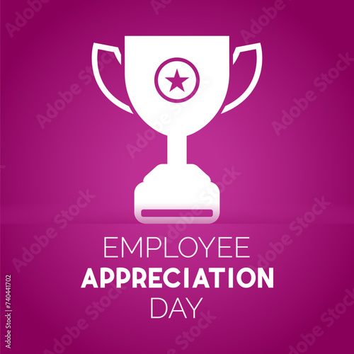 Vector illustration on the theme of National Employee Appreciation Day, First Friday in March. Holiday concept for banner, greeting card, poster and background design.