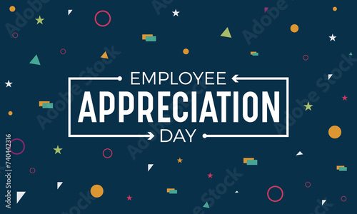 Vector illustration on the theme of National Employee Appreciation Day, First Friday in March. Holiday concept for banner, greeting card, poster and background design. photo