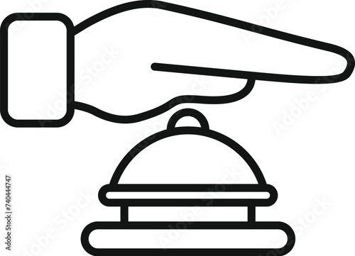 Digital stop ringer theft icon outline vector. Access vigilant. Cyber attack