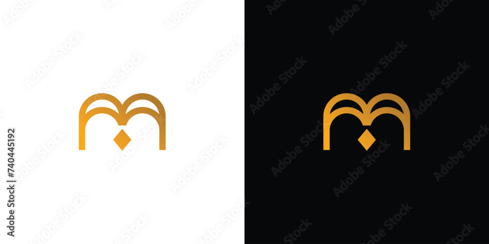 luxurious and modern M logo design luxurious and modern M logo design