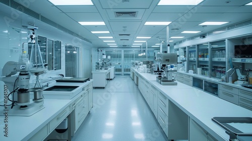 An anti-aging research facility where scientists work on extending human lifespan.