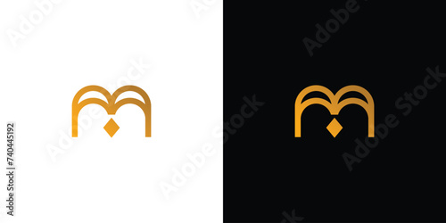 luxurious and modern  M logo design