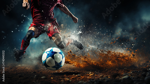 Soccer player kicking the ball © iCexpert