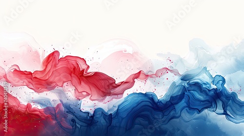 an end screen minimalist design for a epoxy resin crafting channel. Colour themed red, white and blue with red accents. vector photo