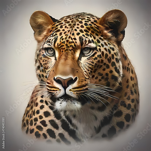 Leopard, logo-style photo