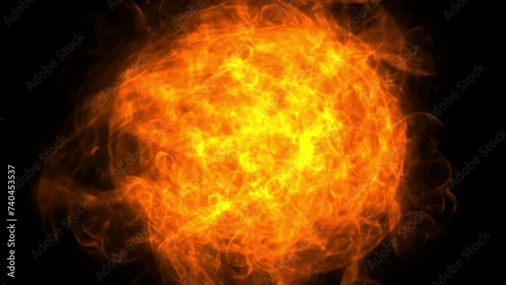 fiery explosion with alpha channel