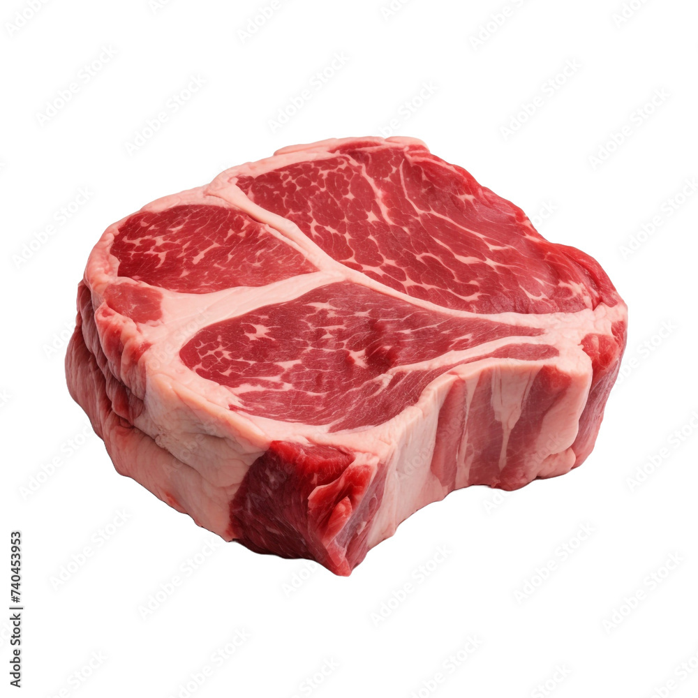 Meat in its raw state isolated on transparent background Meat in its raw state isolated on transparent background