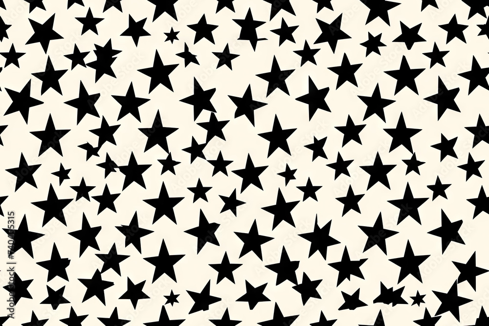 Black Star Seamless Pattern Background
