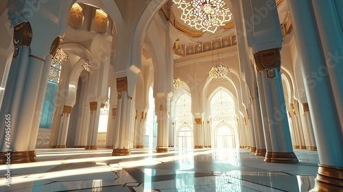 Illustration of Amazing Architecture Design of Islamic Mosque