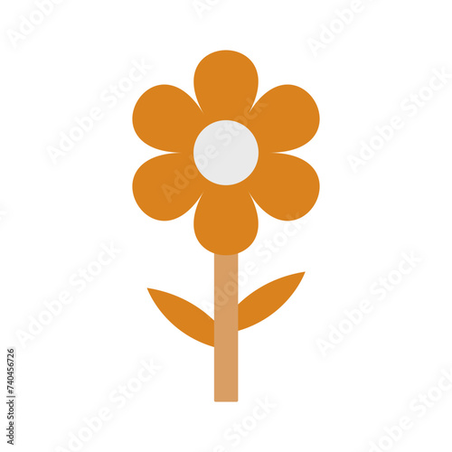 orange flower isolated on white background