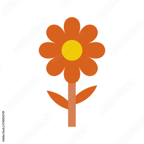 orange flower vector
