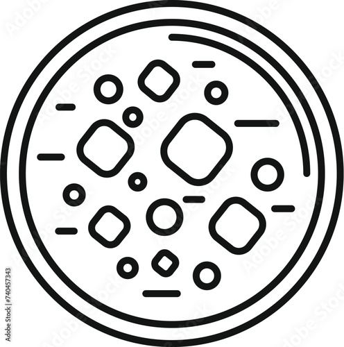 Top view cream soup icon outline vector. Cooking lunch. Dinner vegetable