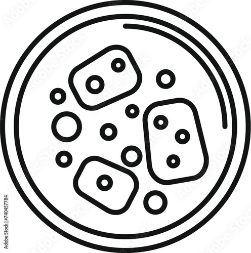 Chocolate cream soup icon outline vector. Biscuit food add. Serving cuisine