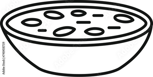 Cream soup food icon outline vector. Cooking dish menu. Vegetable dinner