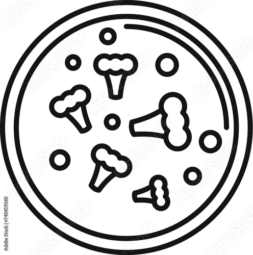 Food bowl cream icon outline vector. Cooking food dish. Plate cook entree