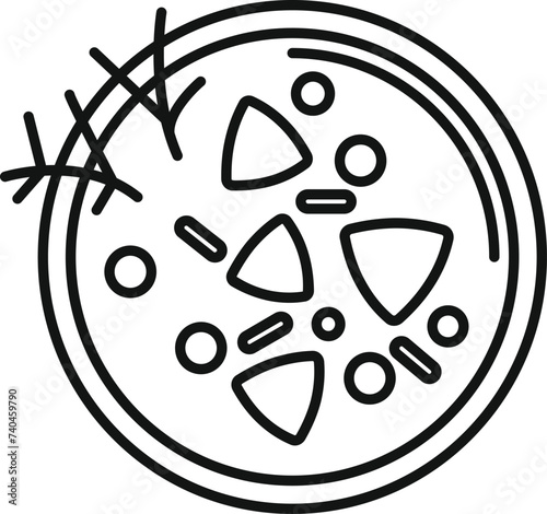 Snack cream soup icon outline vector. Gastronomy vegetable. Aliment cooking