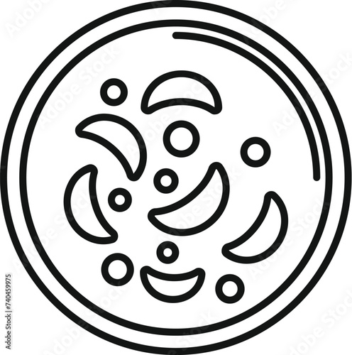 Delicacy cream soup icon outline vector. Cooking repast. Can vegetable hot