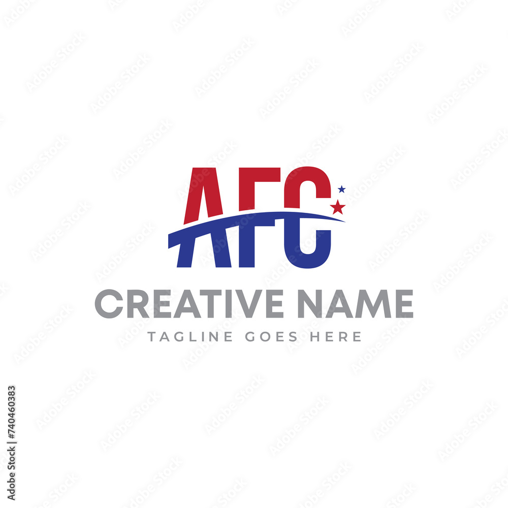Letter AFC Professional logo for all kinds of American or Australian business